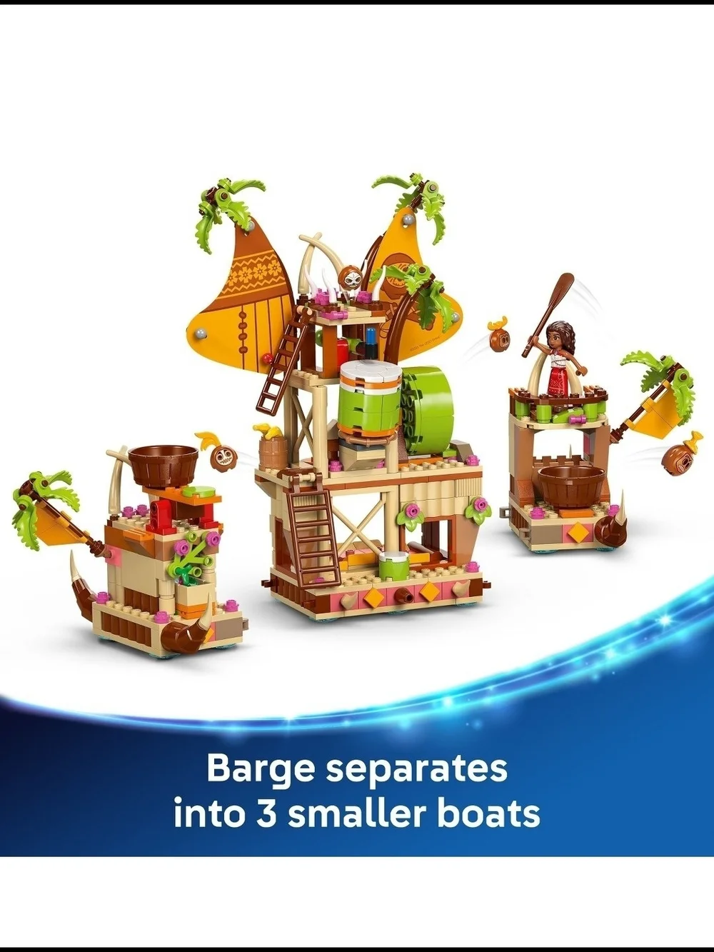 LEGO Disney Moana 2 Kakamora Barge 43258 & Moana's Adventure Canoe Set Sealed